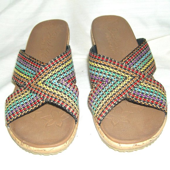 Skechers | Shoes | Skechers Luxe Foam 8 Cali Beverlee Cork Wedge | Poshmark